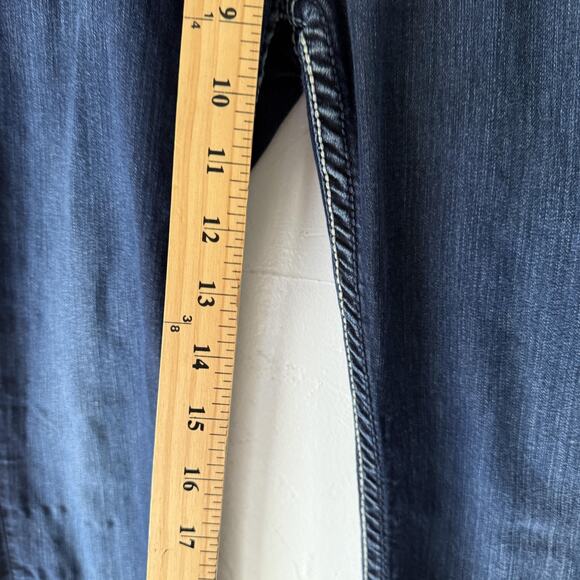 Silver Jeans Suki Super Skinny Jeans Womens 27x33 Dark Wash Stretch Embroidered - Picture 5 of 11